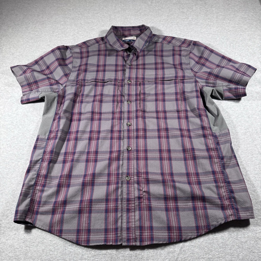 Magellan Outdoors Classic Fit Men's Shirt Short Sleeve Casual Large